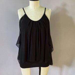 Betsy Moss flirty camisole sheer silk blouse.